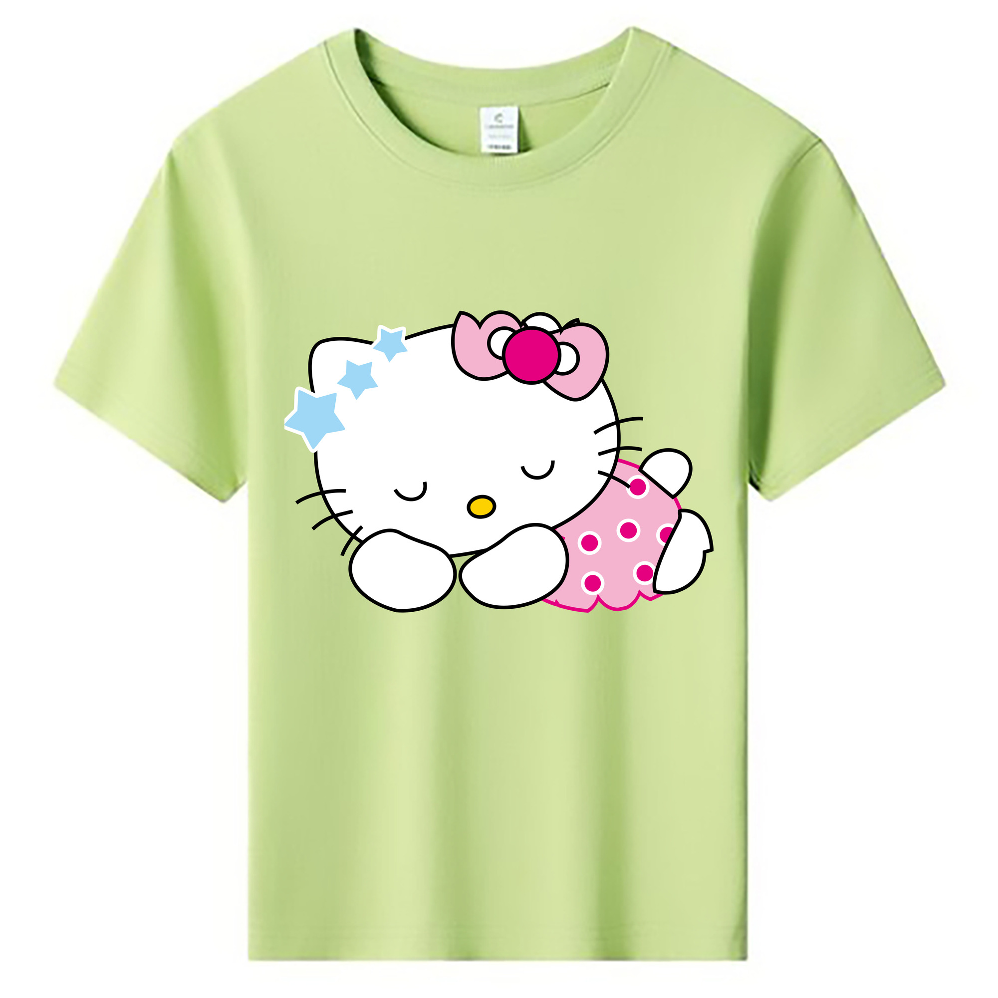 （画像用） Hello Kitty ハローキティ 綿100％キッズTシャツ（フロントプリント）